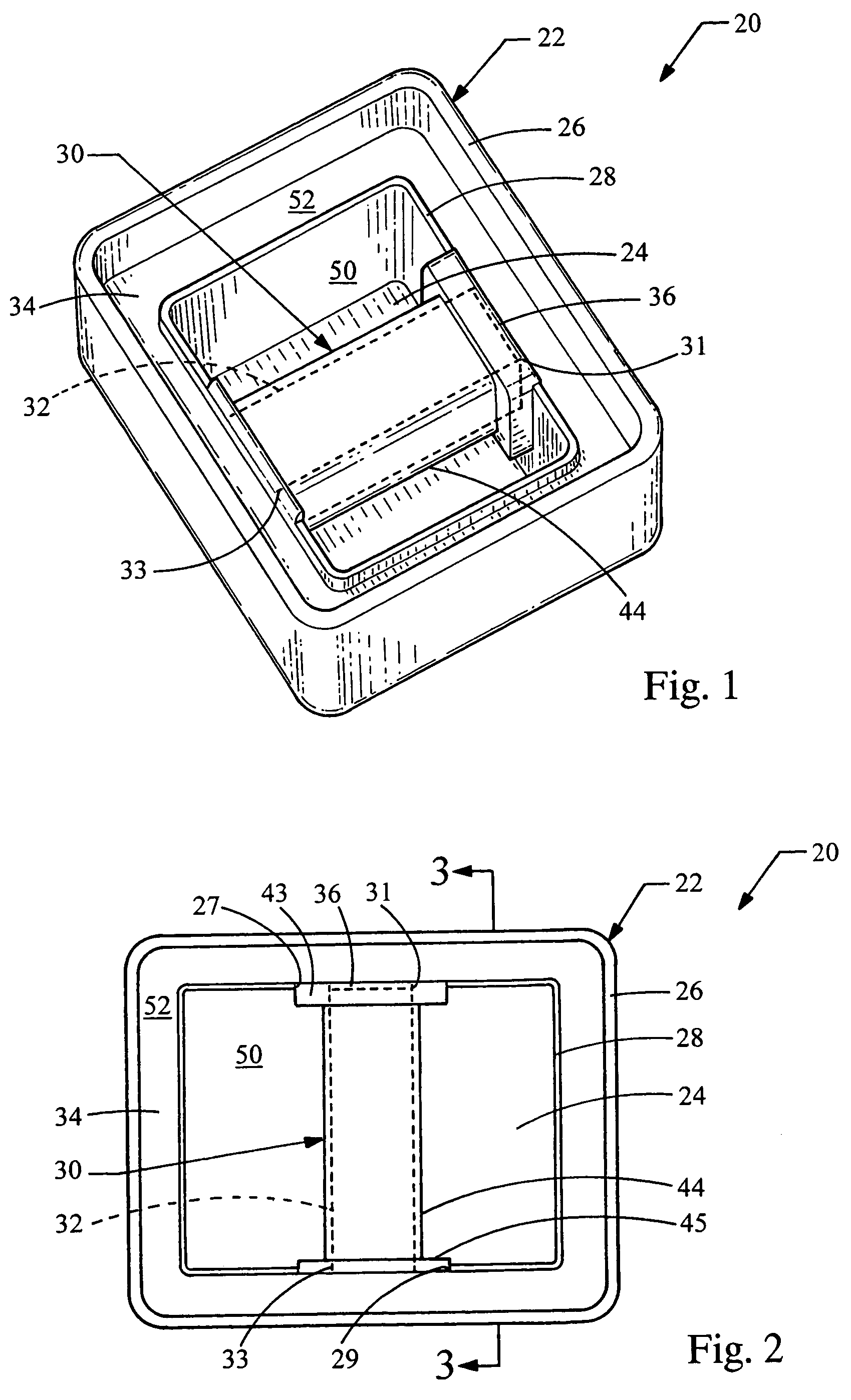 Ignition coil with separating wall