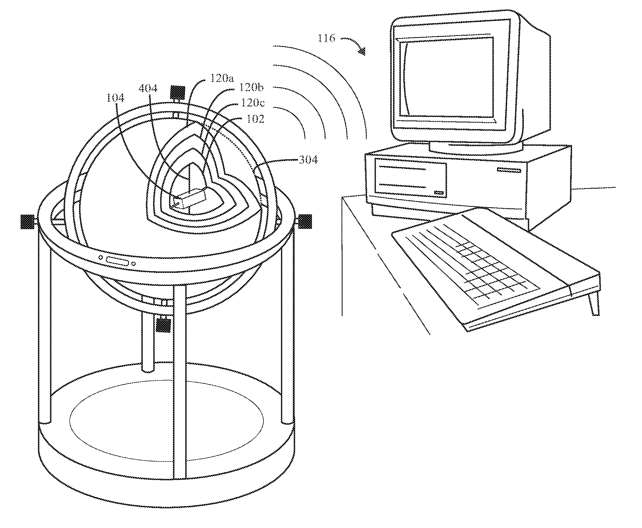 Spherical Electronic LCD Display