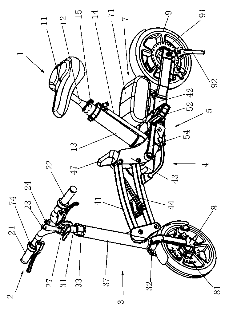 Foldable electric bicycle