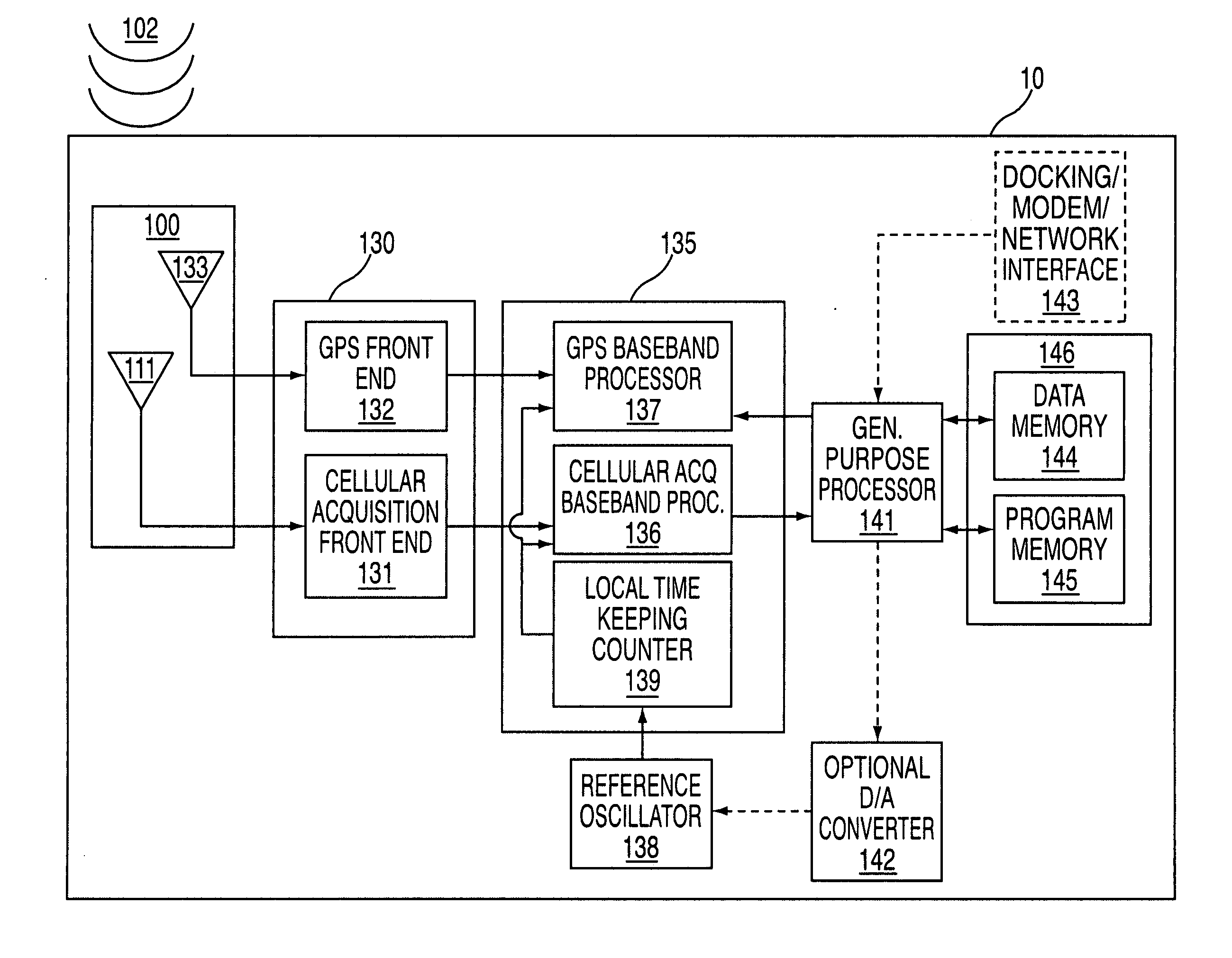 Method and apparatus for receiving a global positioning system signal using a cellular acquisition signal