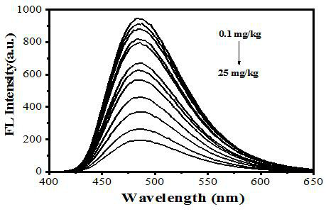 Method for rapid fluorescence detection of chromium content