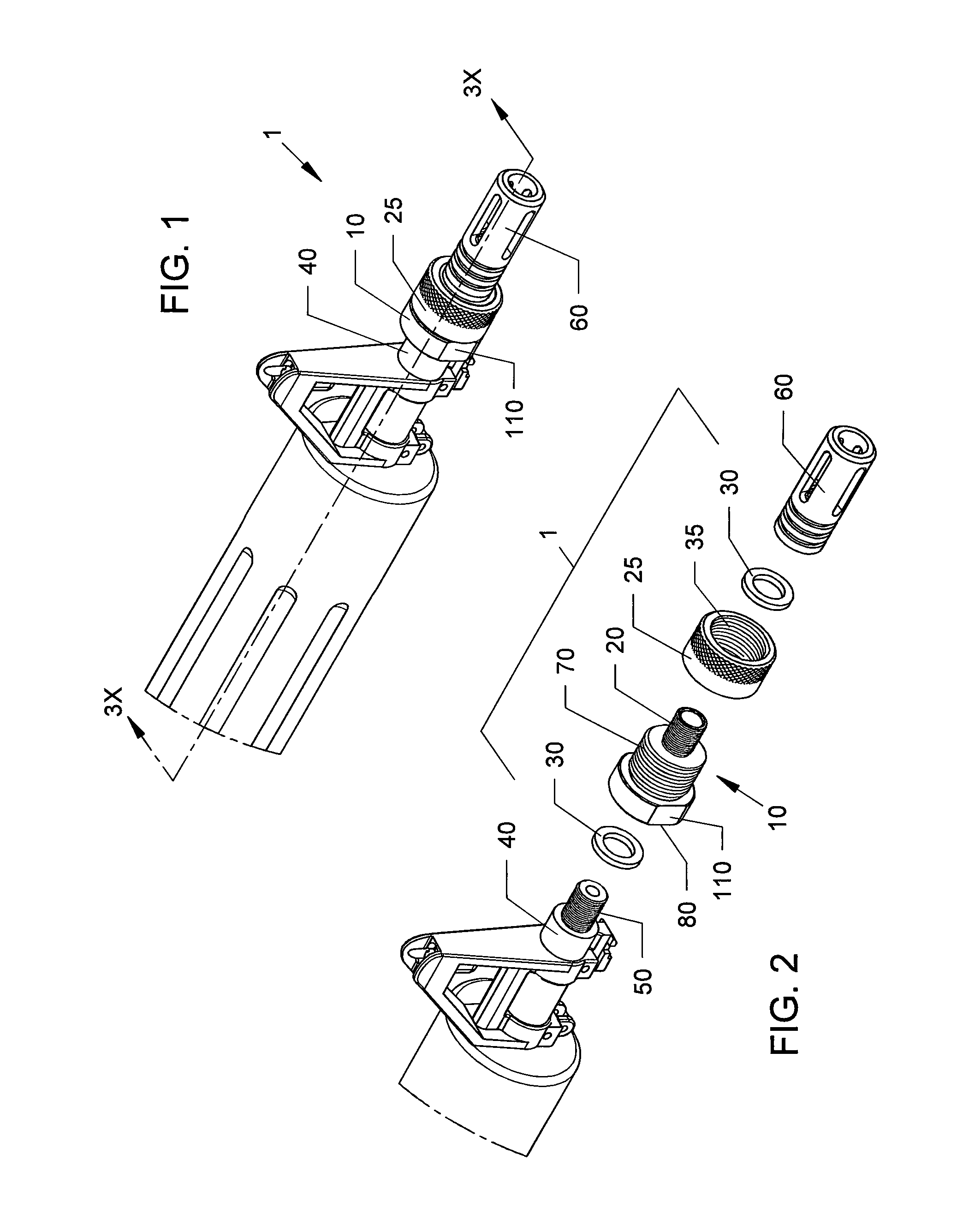 Integrated muzzle adapter coupling system