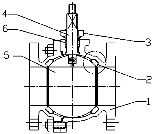 Self-compensating ball valve structure for seal wear