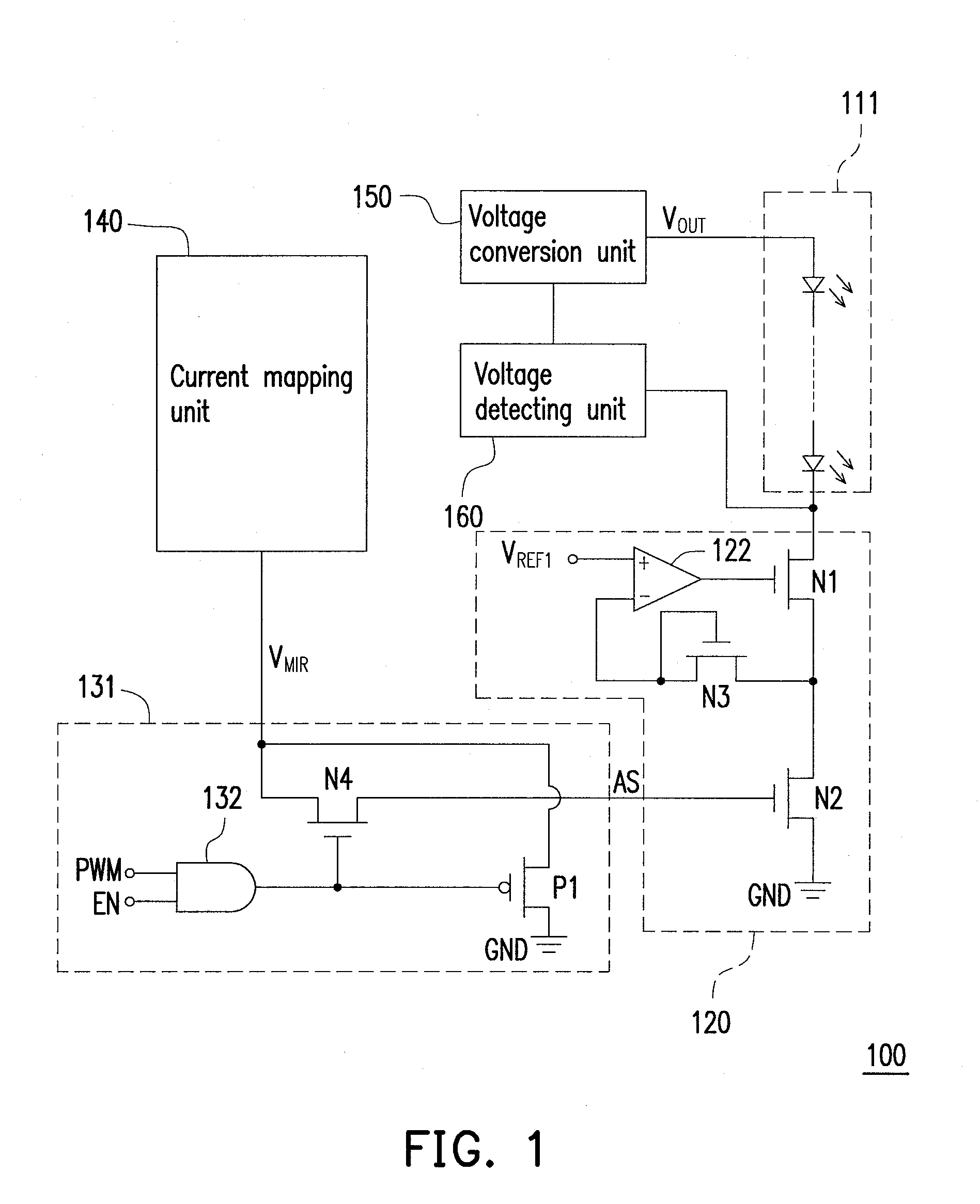 Driving circuit of backlight module