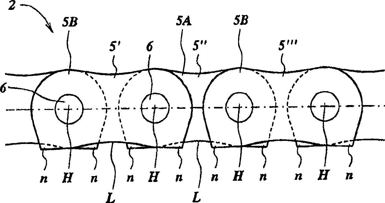 Chain transmission and chain