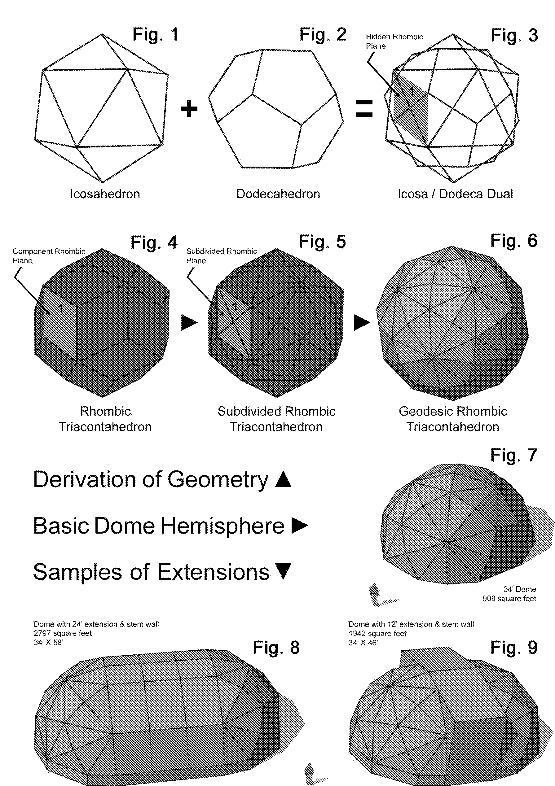 Means and methods for construction and use of geodesic rhombic triacontahedron