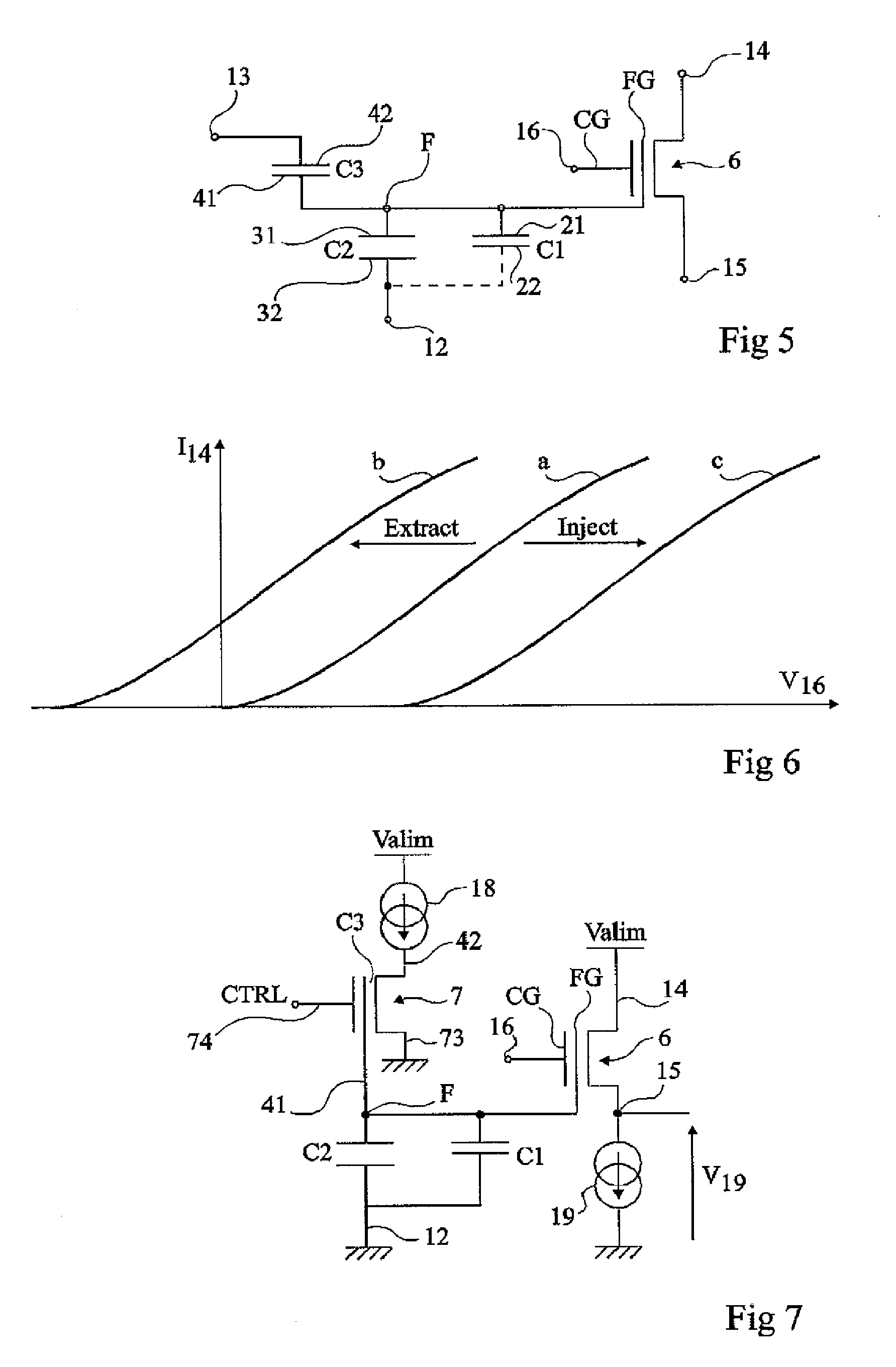Charge retention circuit for a time measurement