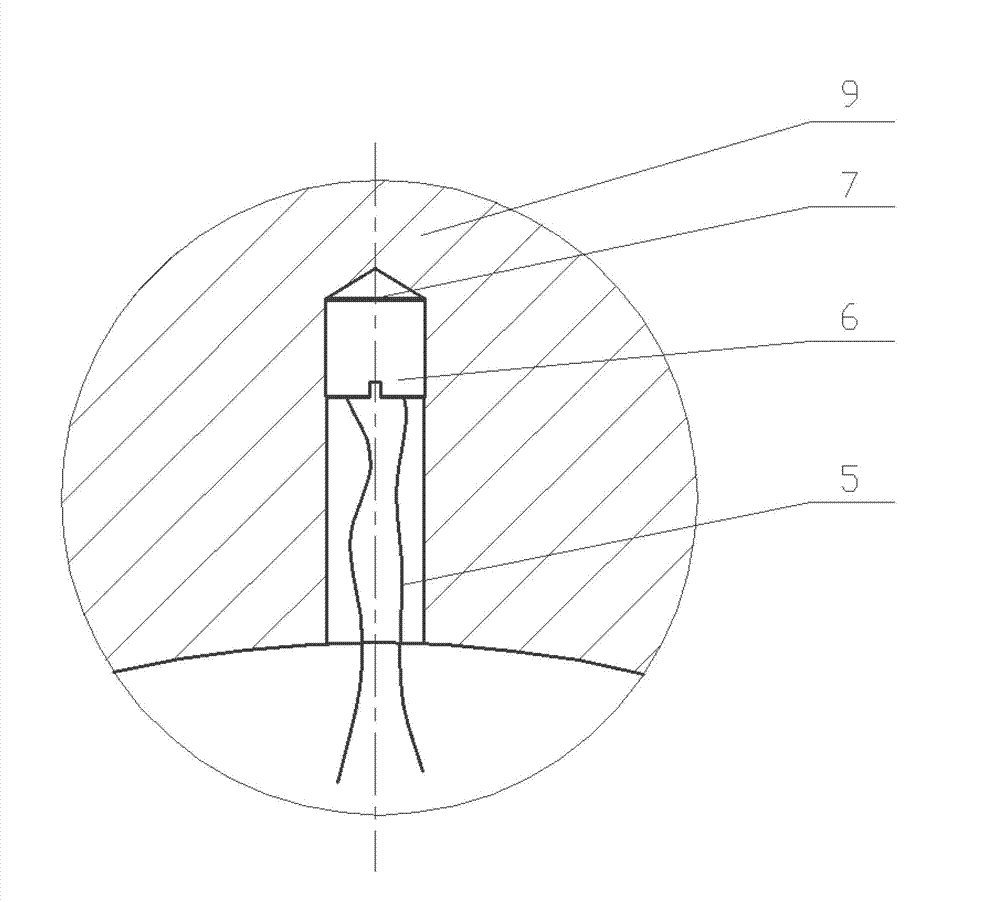 Transient temperature measuring system for diesel engine piston and measuring method thereof