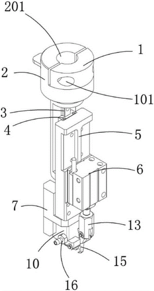 A suction rod mechanism capable of absorbing acoustic mesh of mobile phones