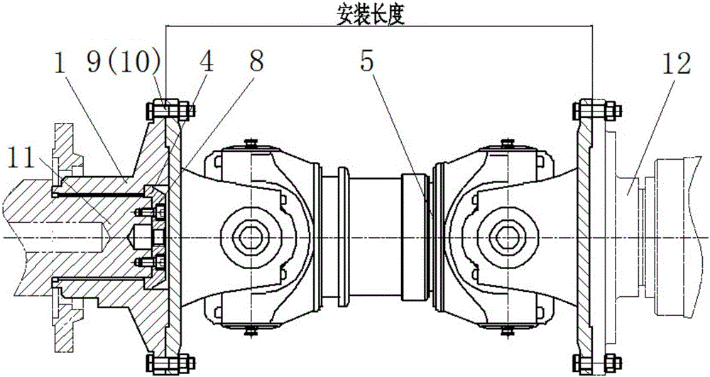 Power input connection device of fracturing pump