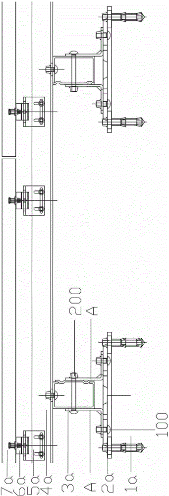 Secondary connector for building installation and building installation structure