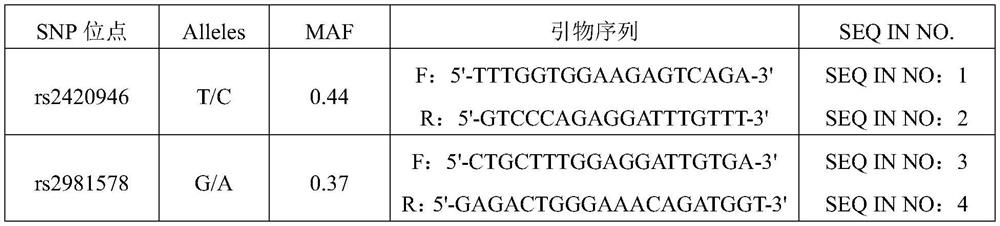 A SNP marker associated with breast cancer chemotherapy toxicity and its application