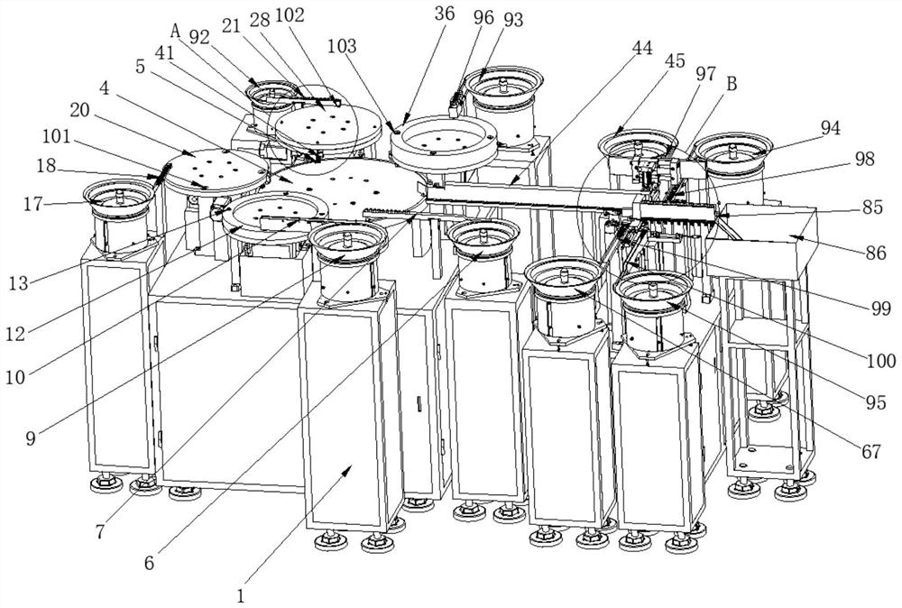 Automatic valve assembling equipment