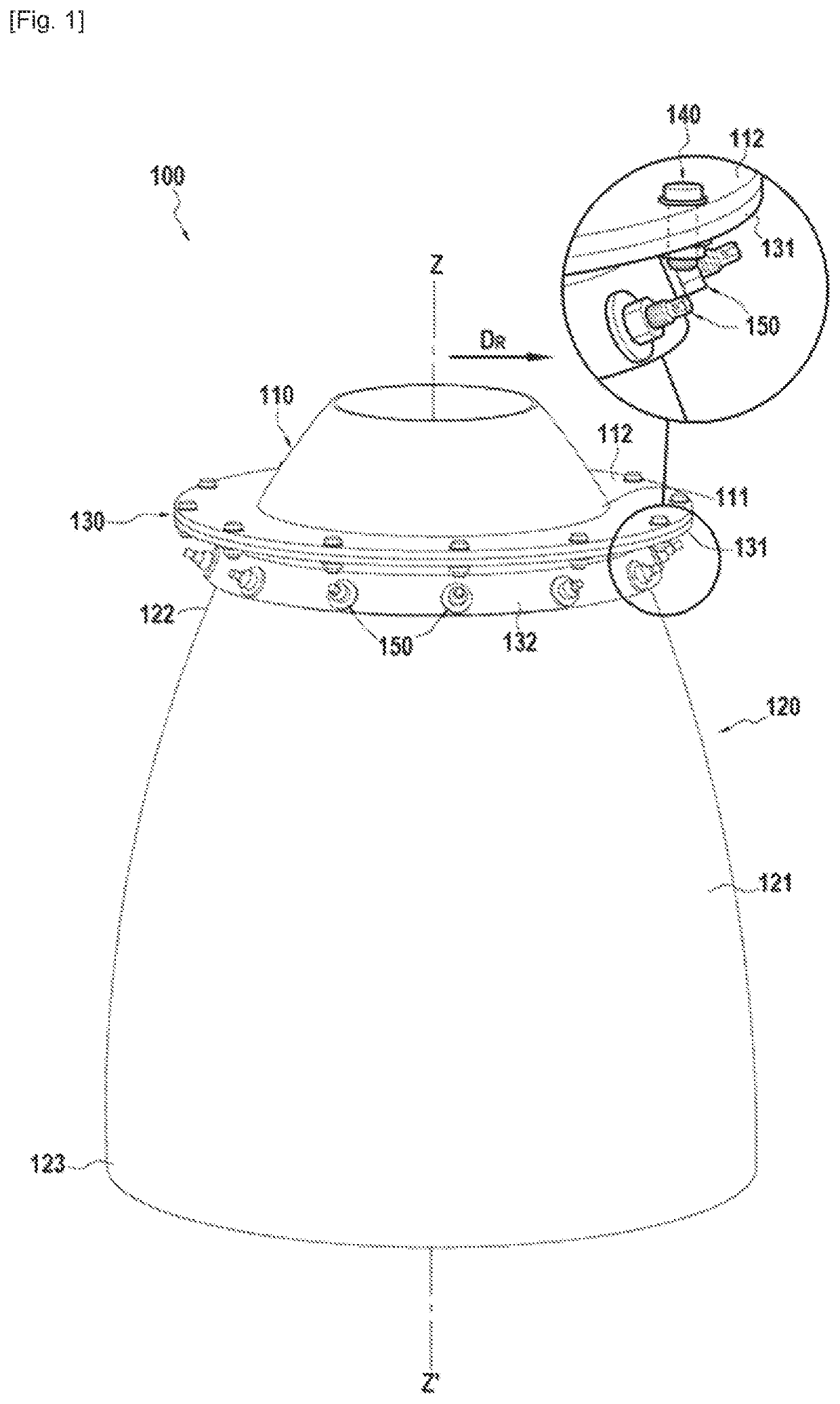 Jet nozzle equipped with a thermally regulated ring