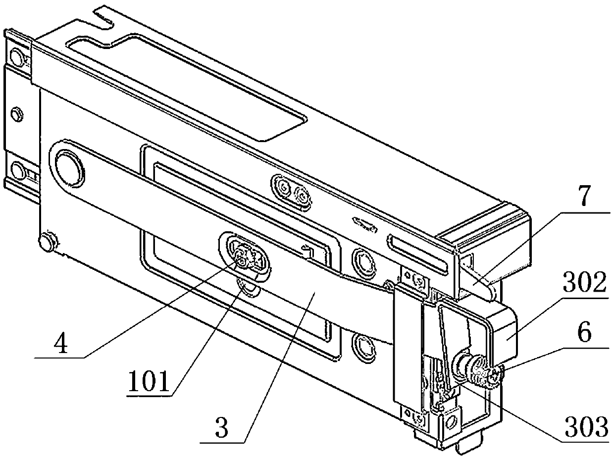 A server case and a tool-free hot plug PCIE composite card module thereof