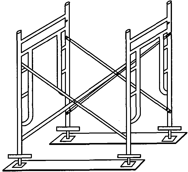 Adjustable portal frame template supporting system