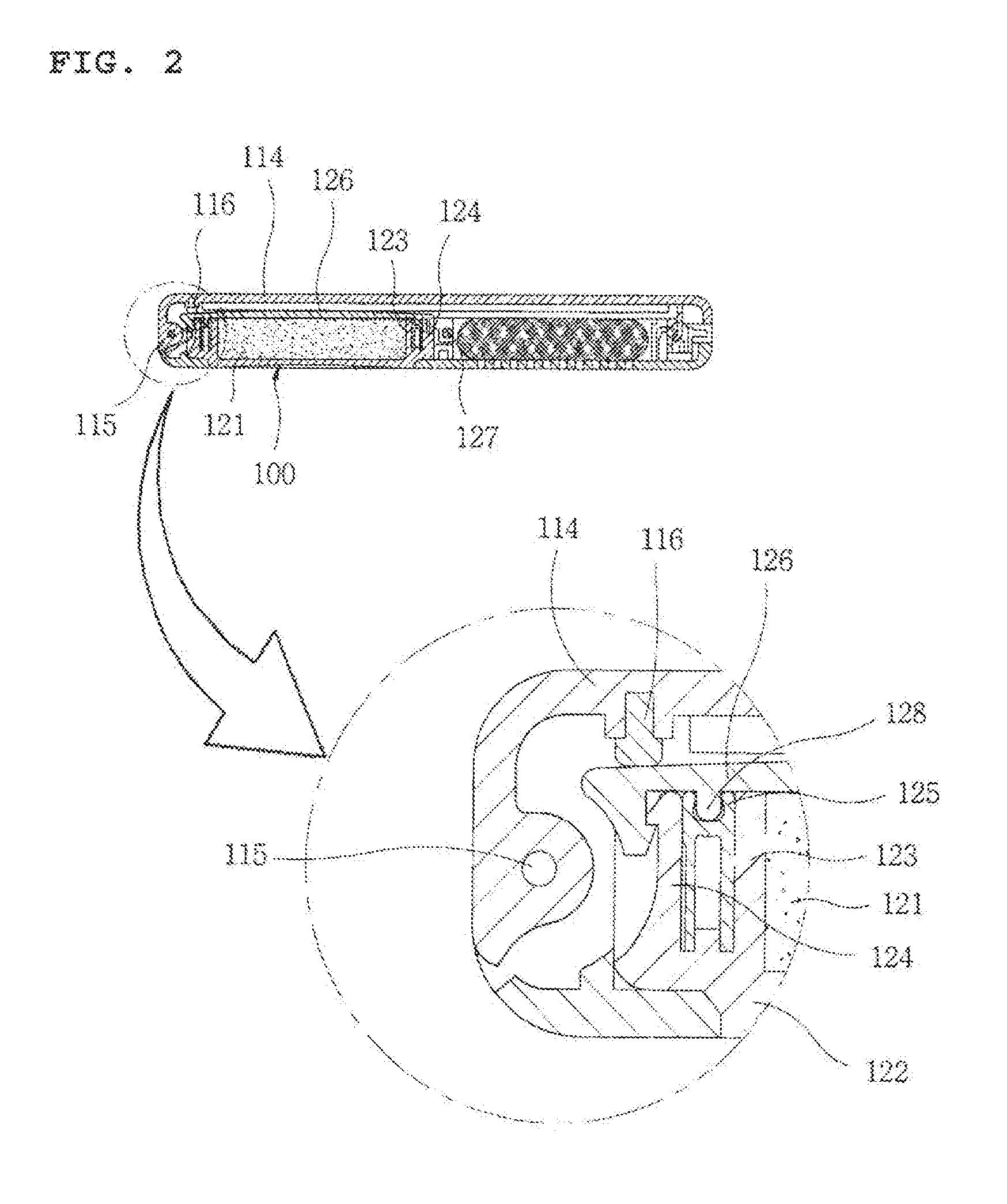 Cosmetic container having air entrance/exit member