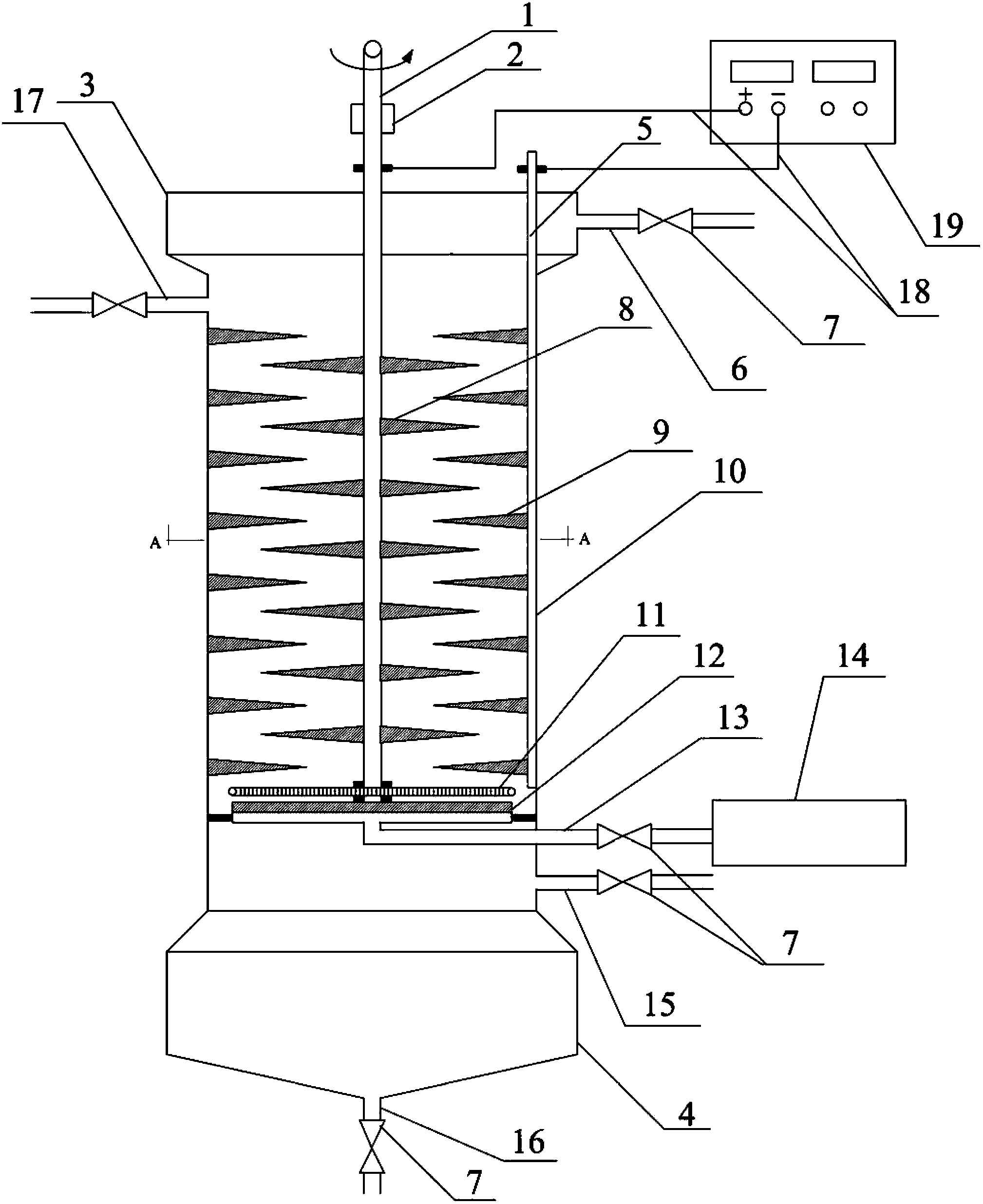 Electric flocculation device for separation and collection of industrial air-assisted microalgae water