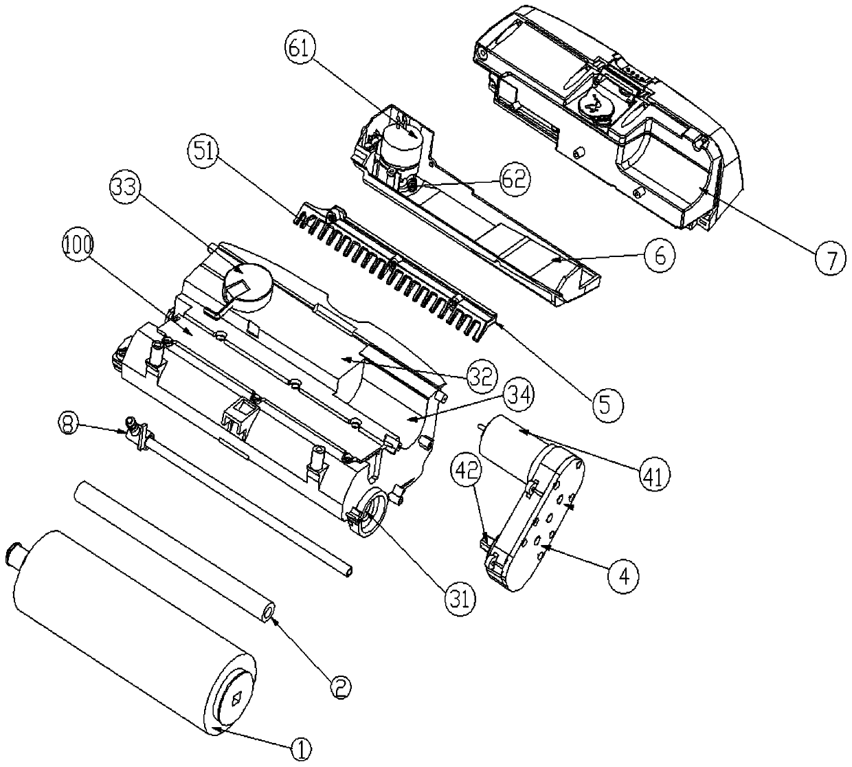 Cleaning device for sweeping robot