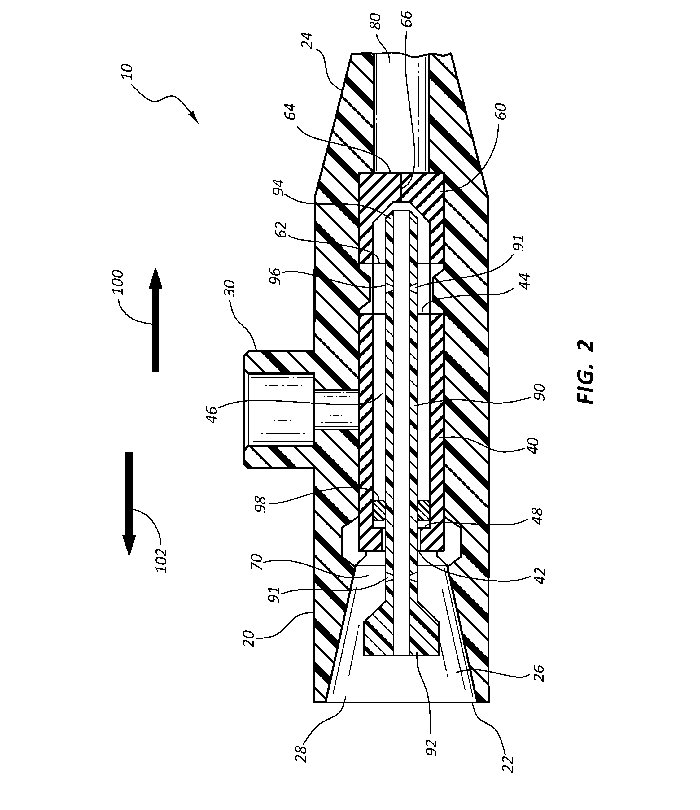 Ported catheter adapter with integrated septum actuator retention