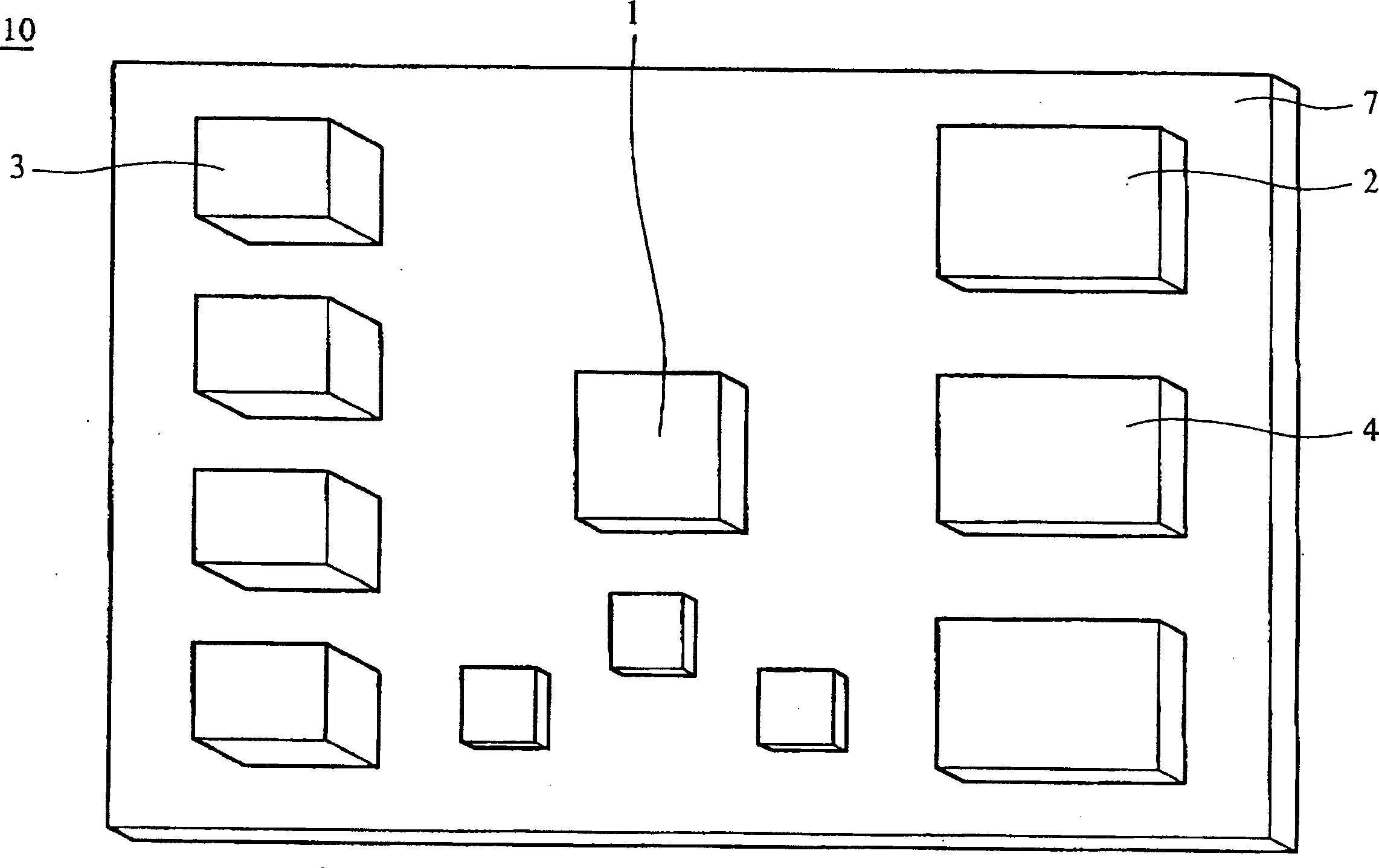 Functional module with built-in radiating fin