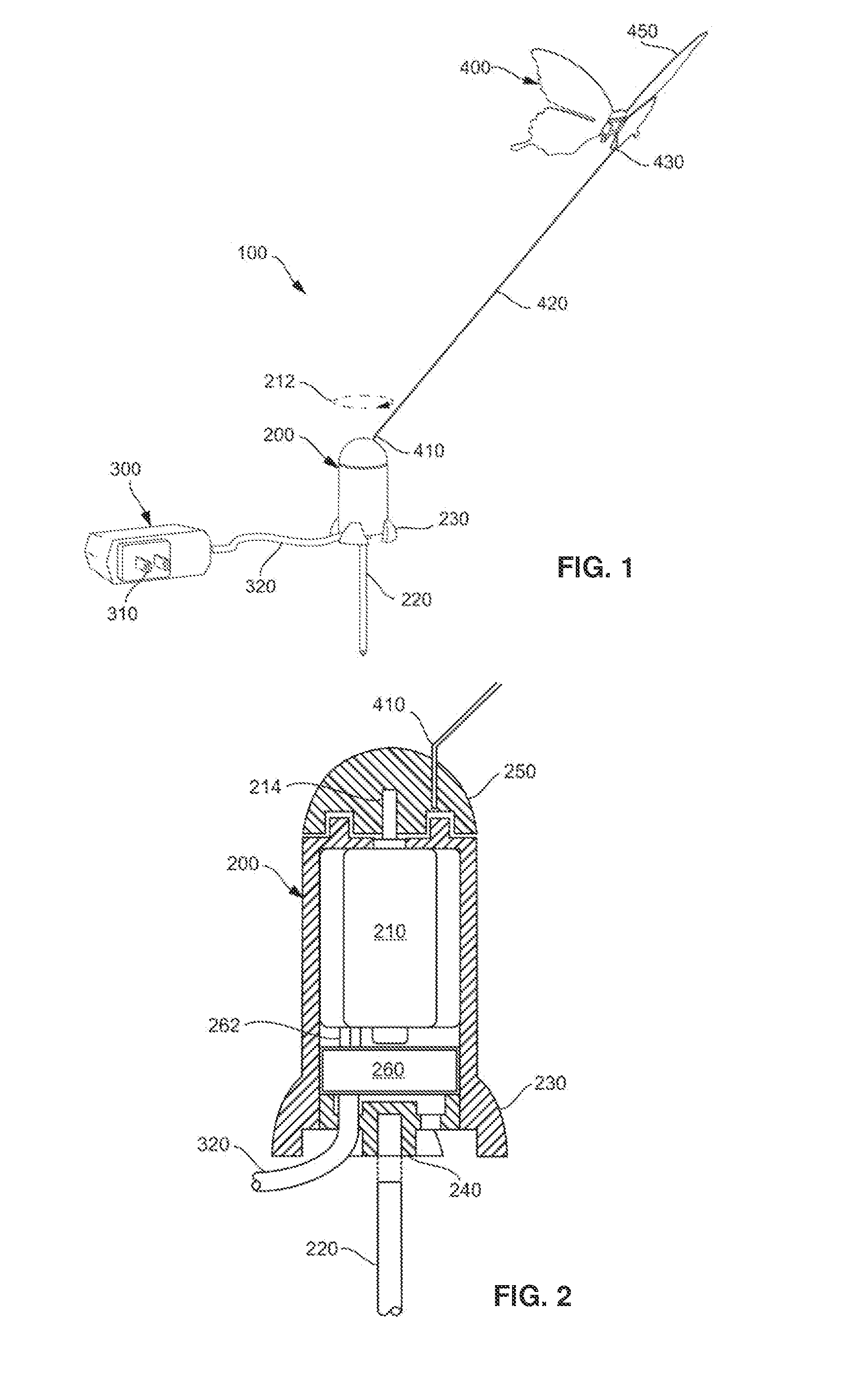Electrically propelled display device with simulated hovering and/or flying patterns