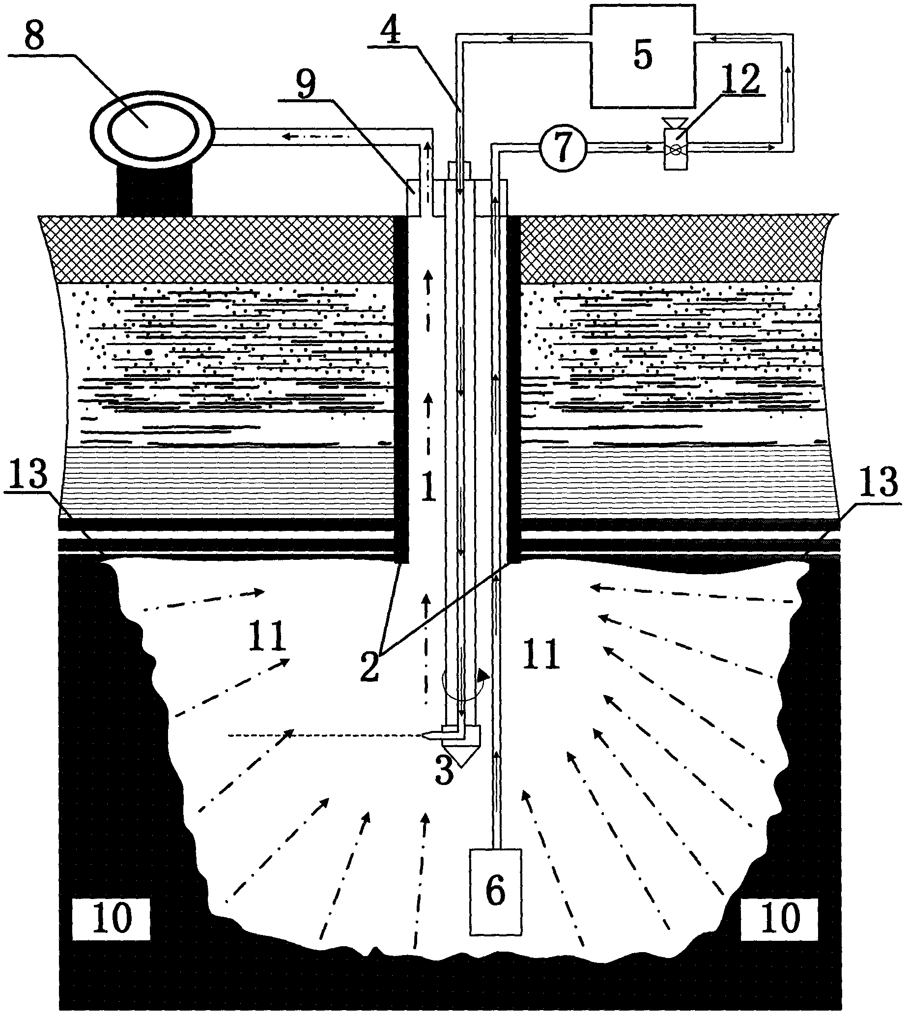 Method for mining coal and gas by hydraulic jet grouting washout