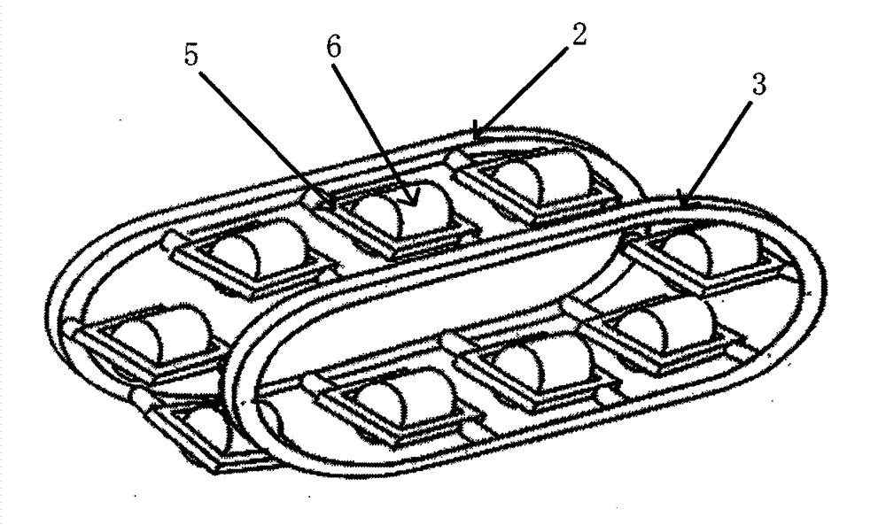 Omnibearing moving track