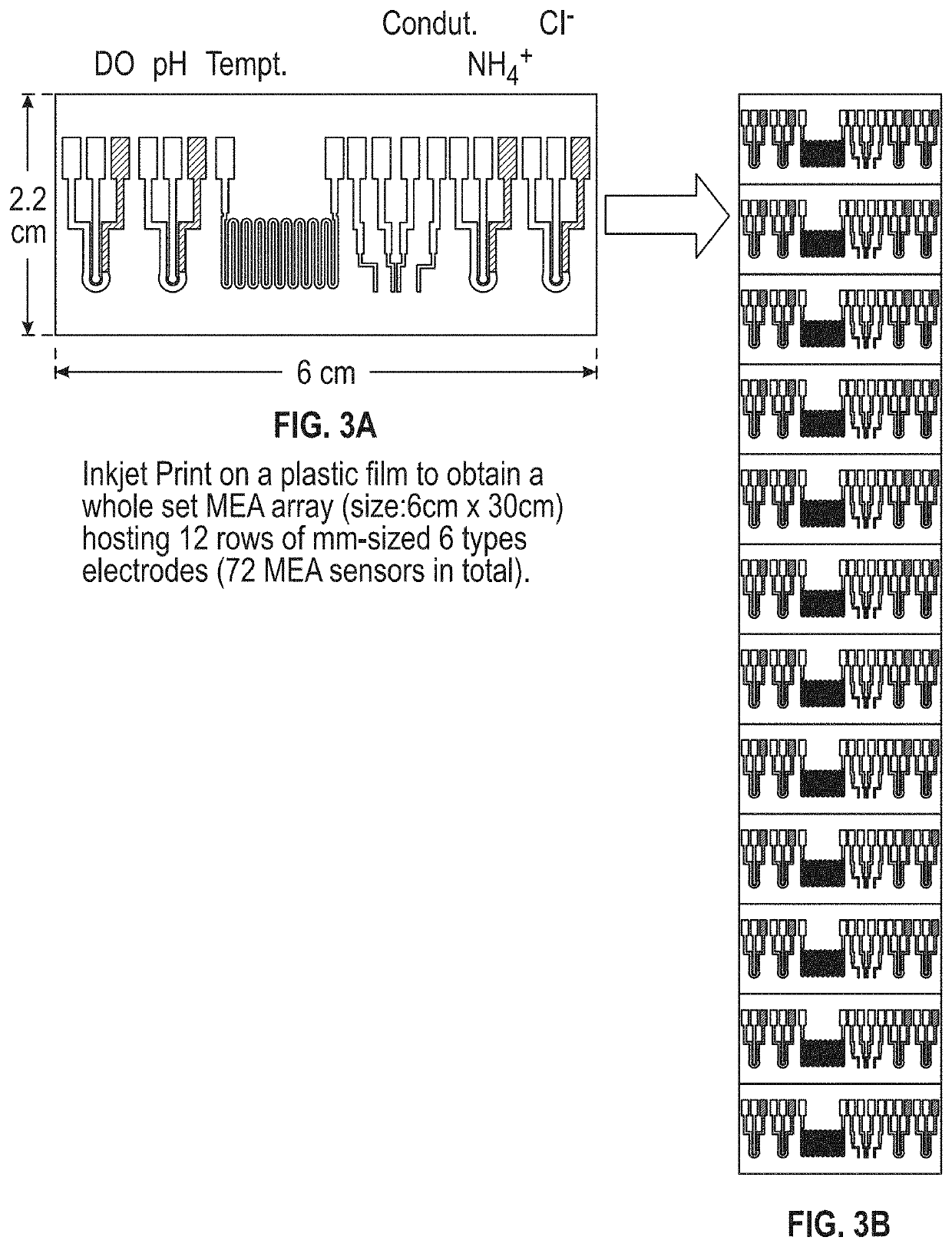 Real-time in situ sensing of water-related parameters using micro-electrode array