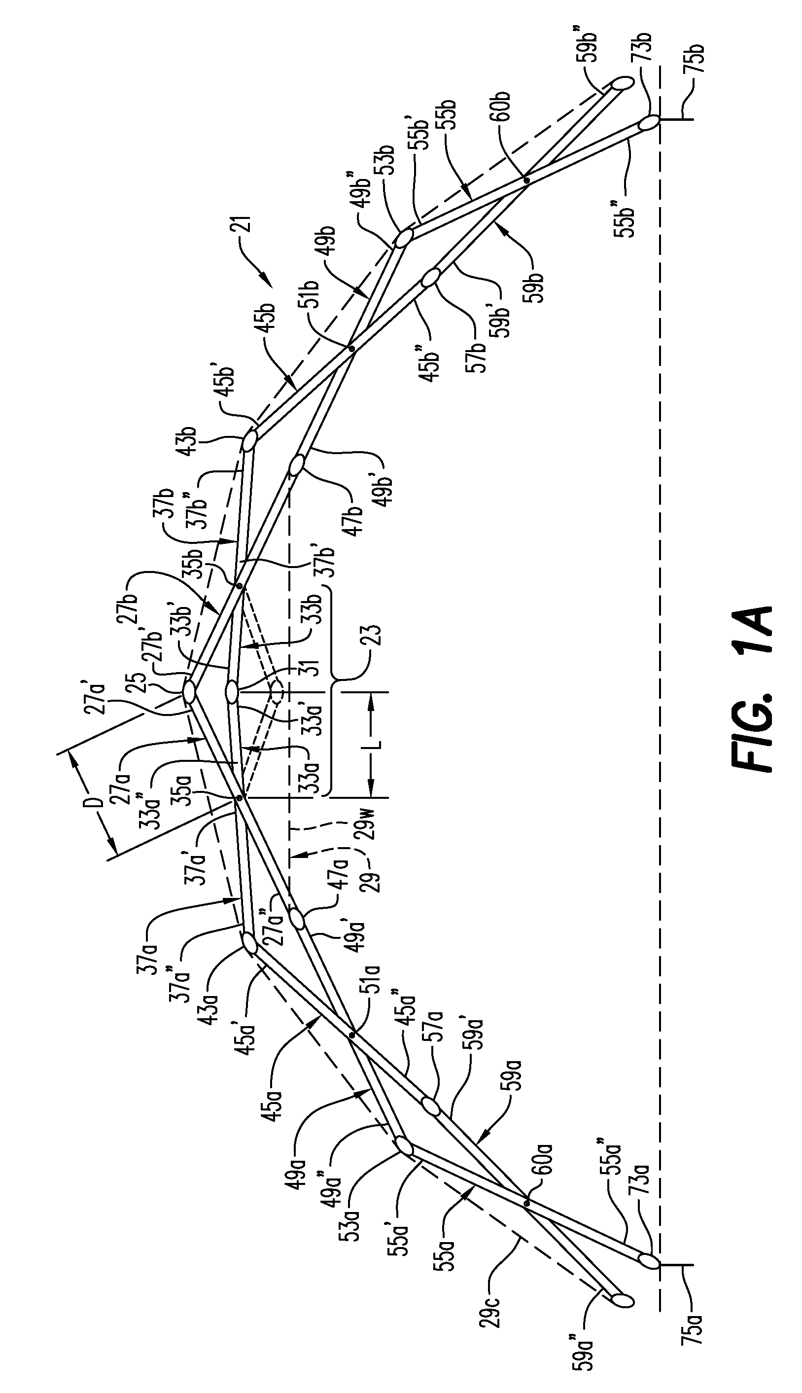 Collapsible structure with self-locking mechanism and method of erecting a collapsible structure