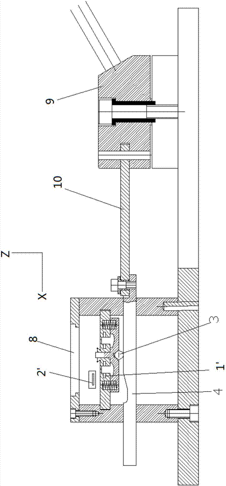 A combined assembly mechanism for the bottom plate of the lead-out line of the circuit board for the vehicle