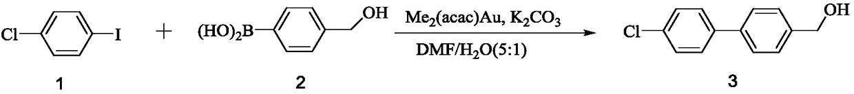 Preparation method and application of dimethyl acetylacetone gold