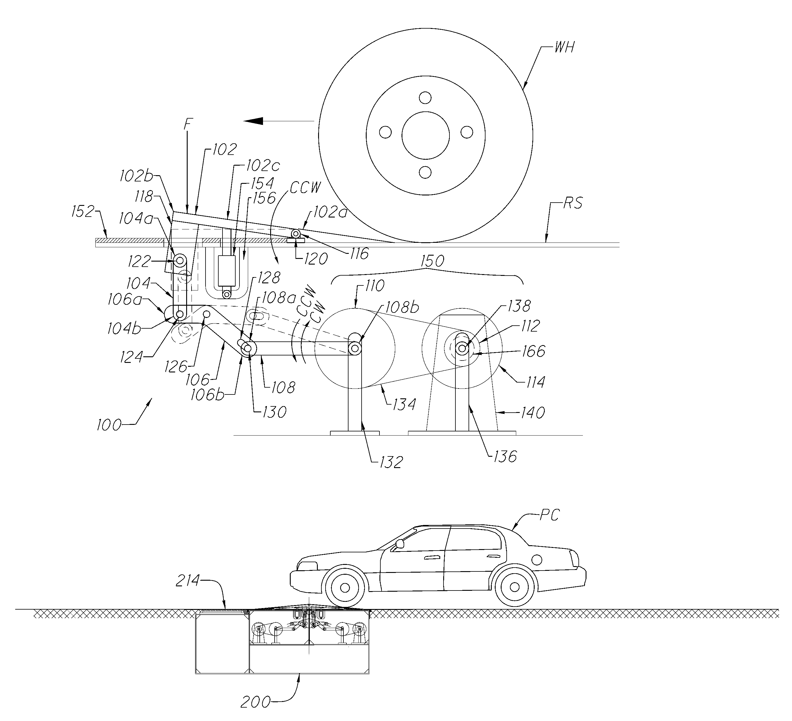 Electrical generator apparatus, particularly for use on a vehicle roadway