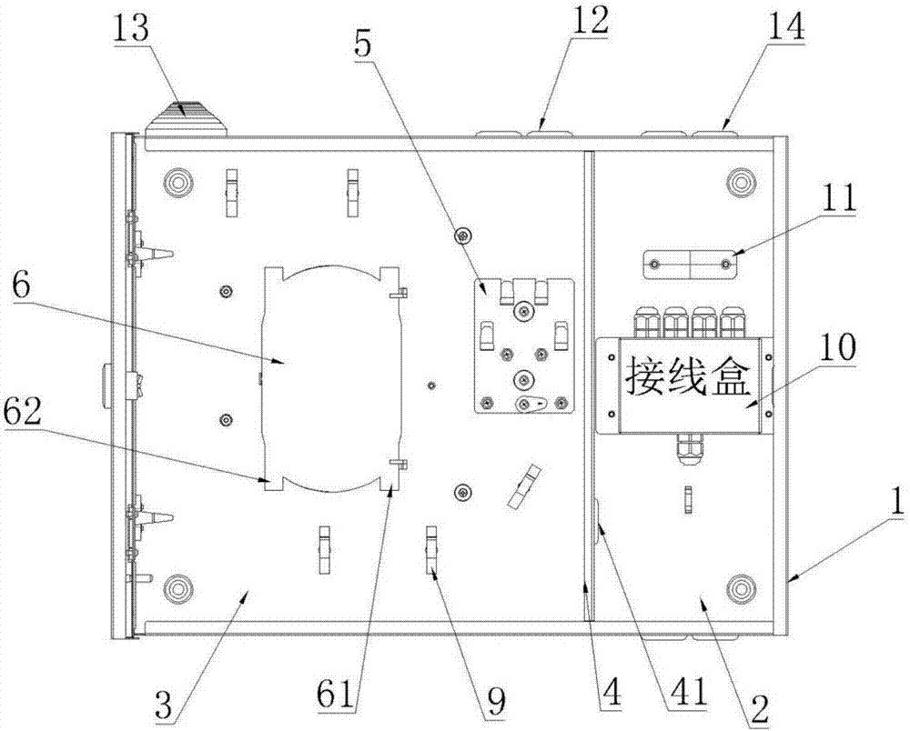 Optical fiber composite low-voltage cable light splitting and power distribution terminal equipment and method