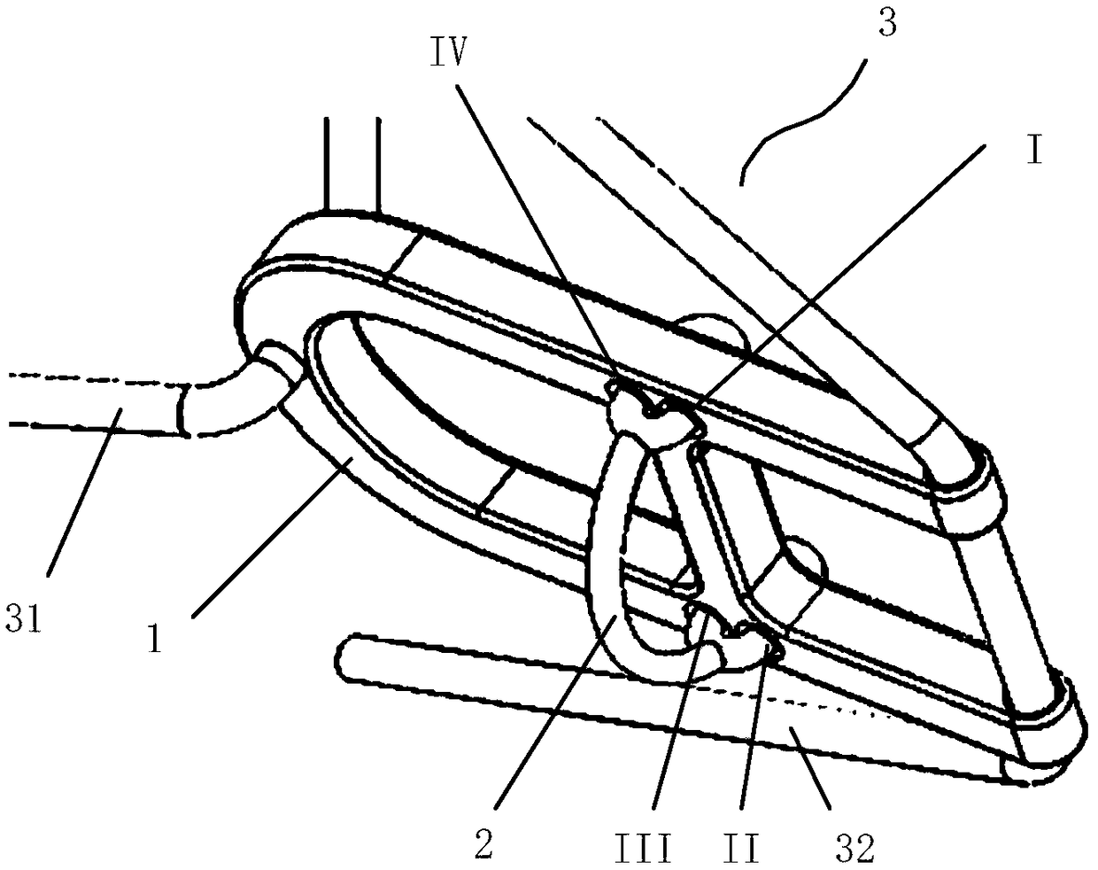 Direct suspension and fixing device for soft material tissue implant