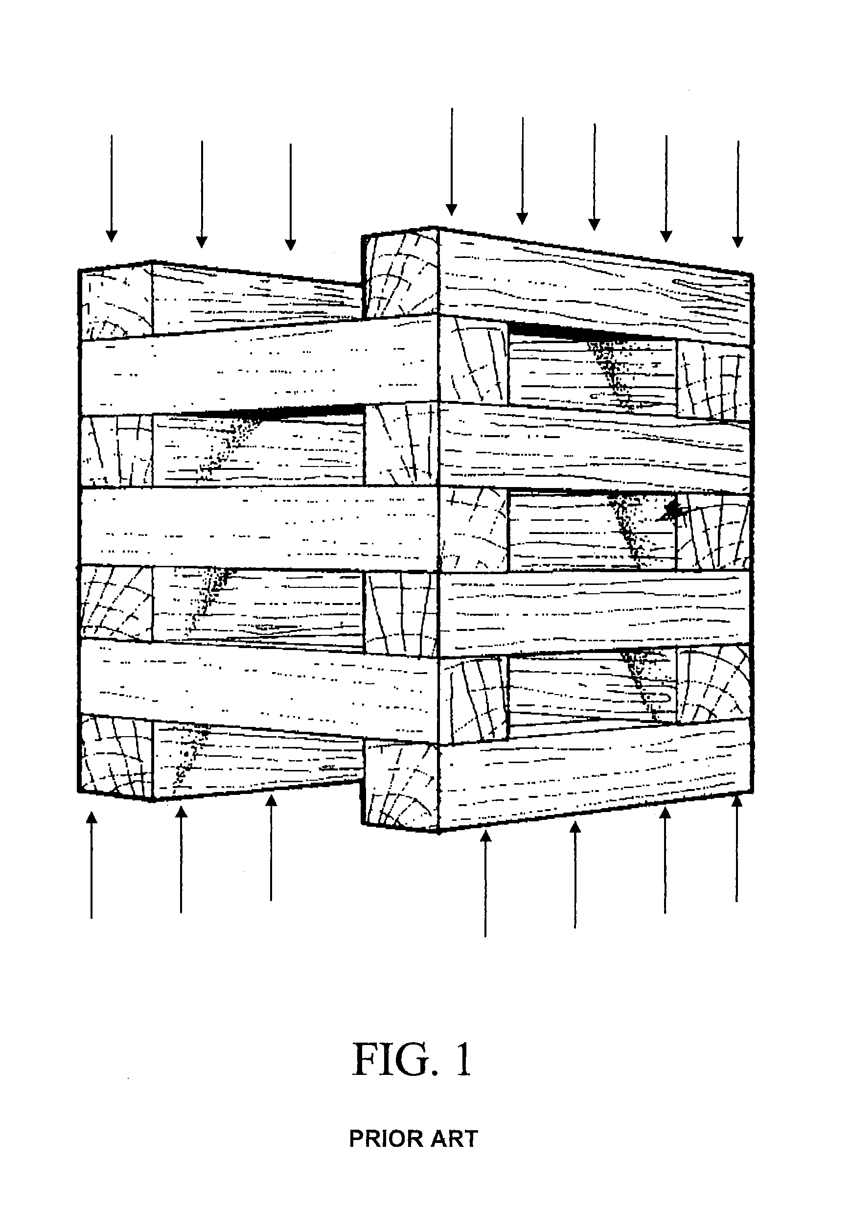 Engineered composite wooden crib for use as a mine support