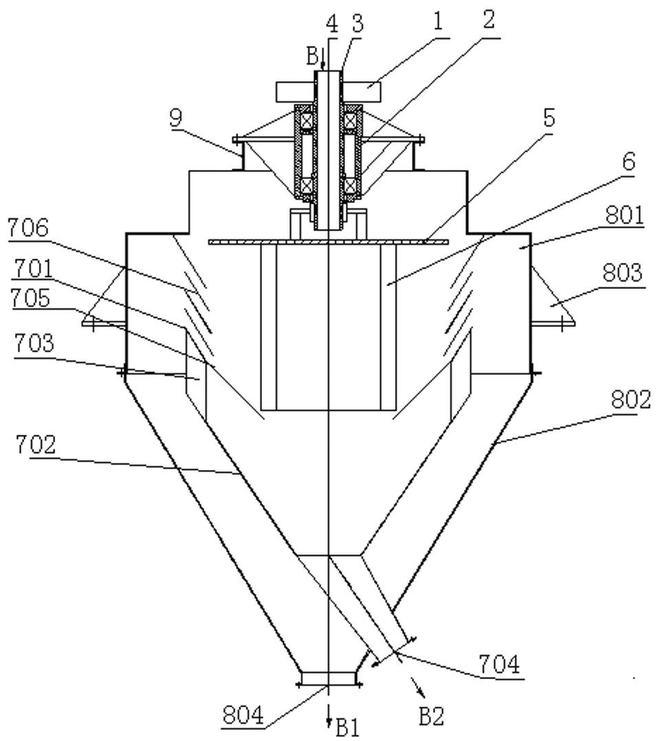 Cylindrical powder concentrator