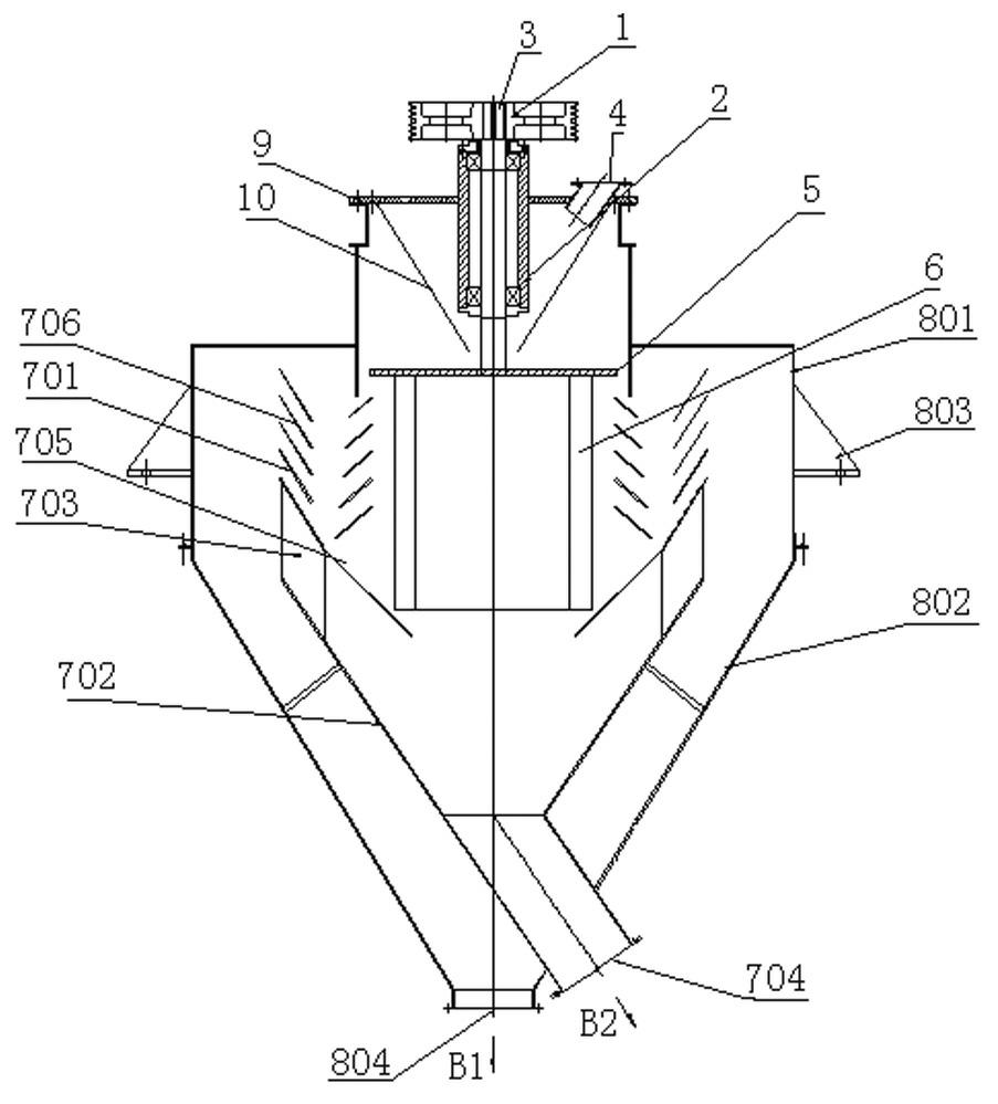 Cylindrical powder concentrator