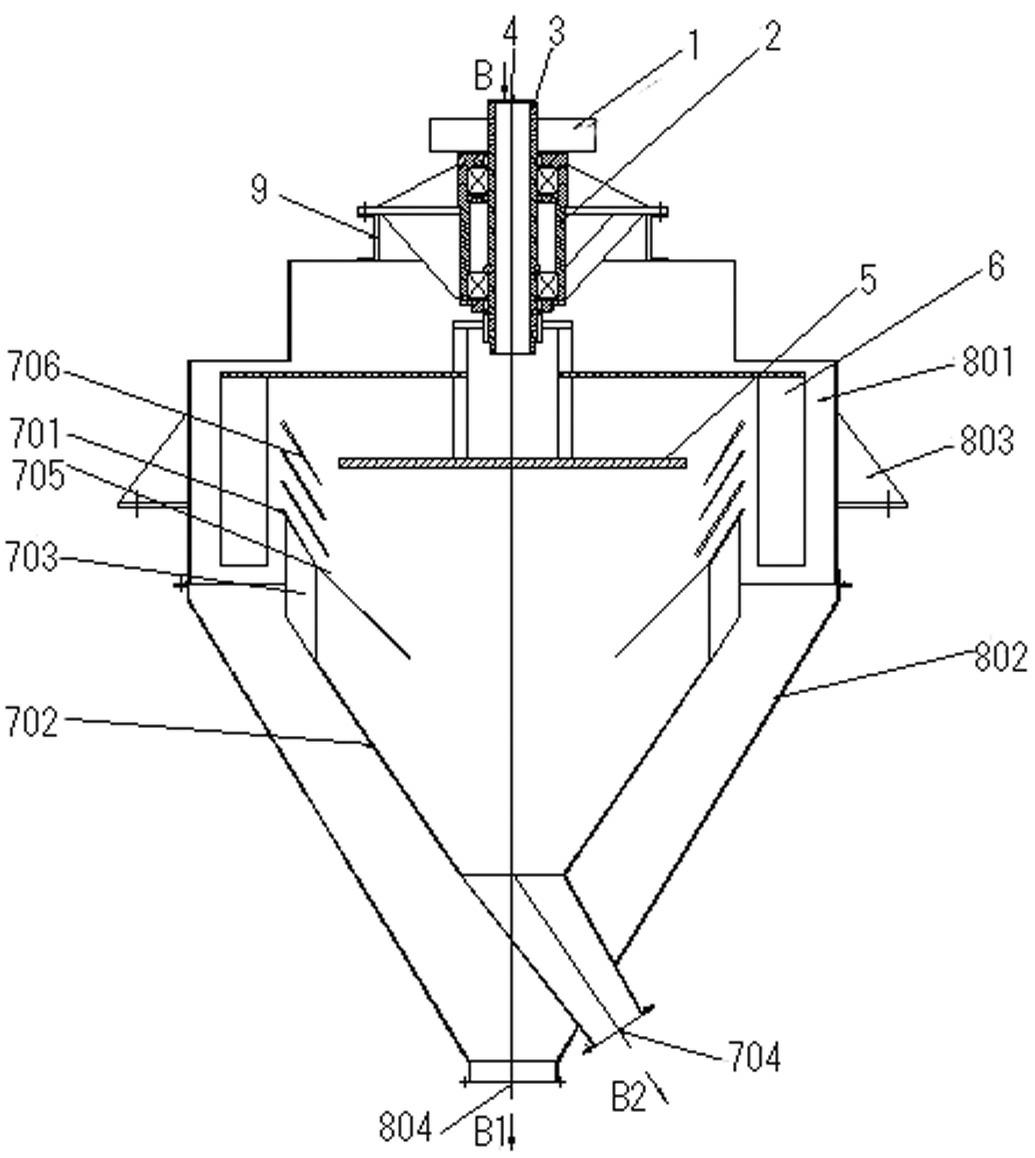 Cylindrical powder concentrator