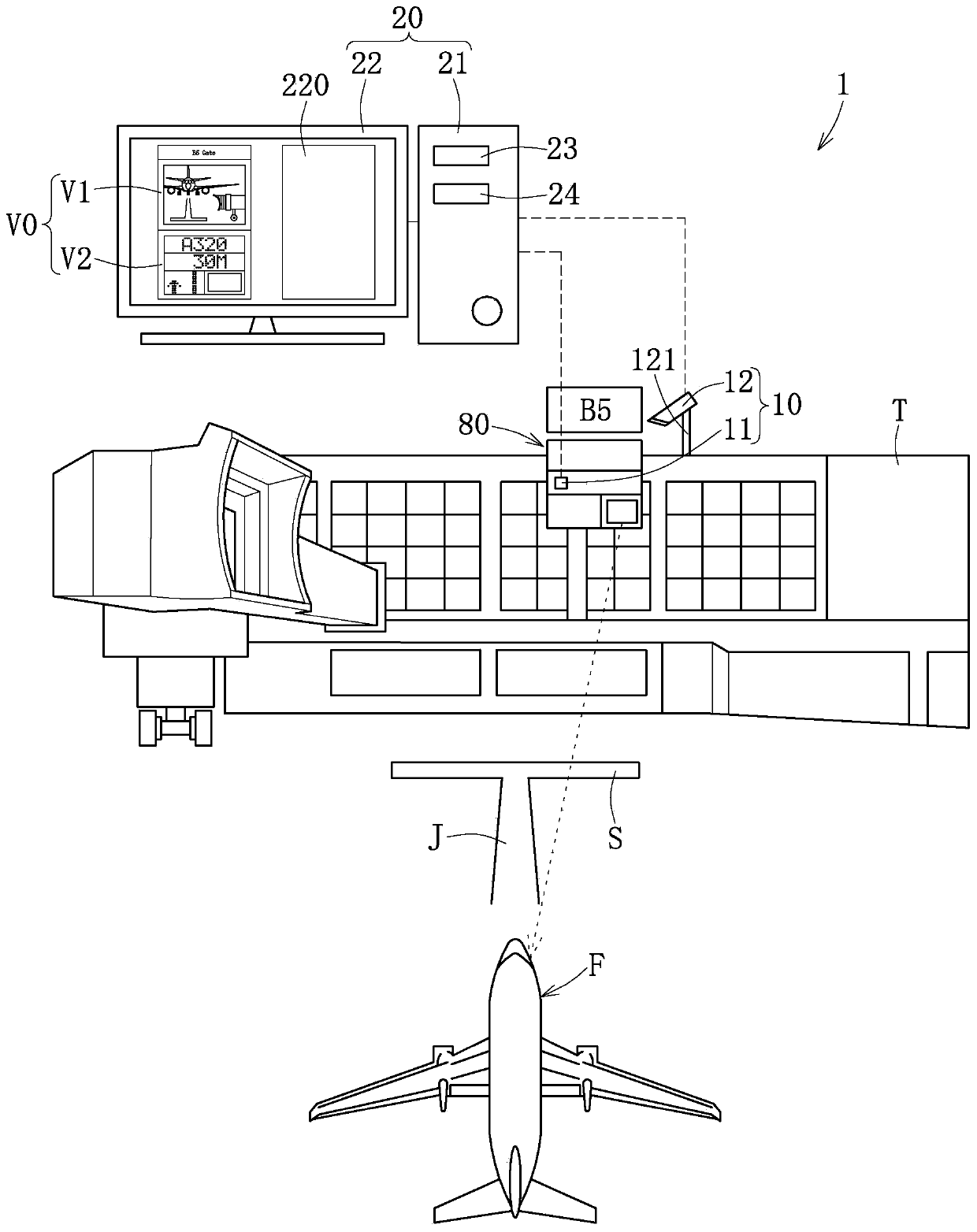 Monitoring system and monitoring method of aircraft guidance process