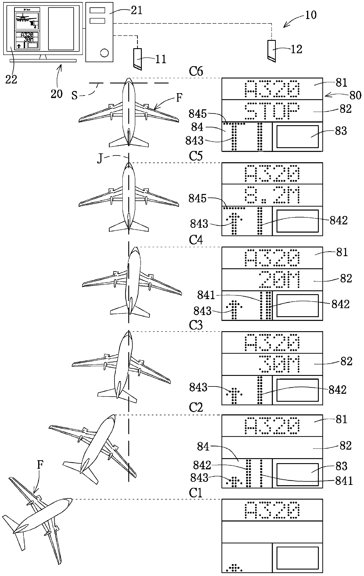 Monitoring system and monitoring method of aircraft guidance process