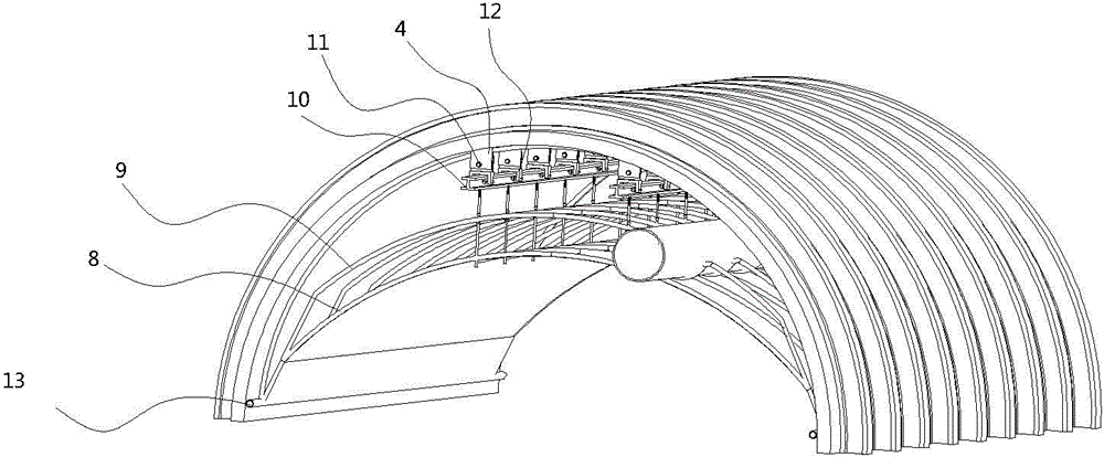 Tunnel concrete curing device and construction method thereof