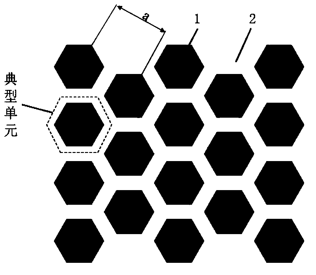 Honeycomb type periodic row pile vibration isolation device