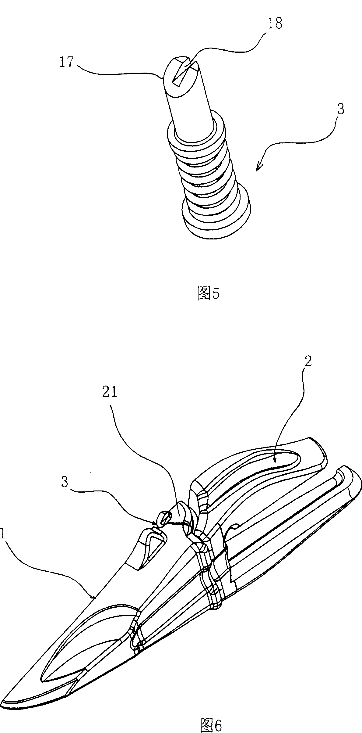 Connecting structure for trolley tine and tine holder