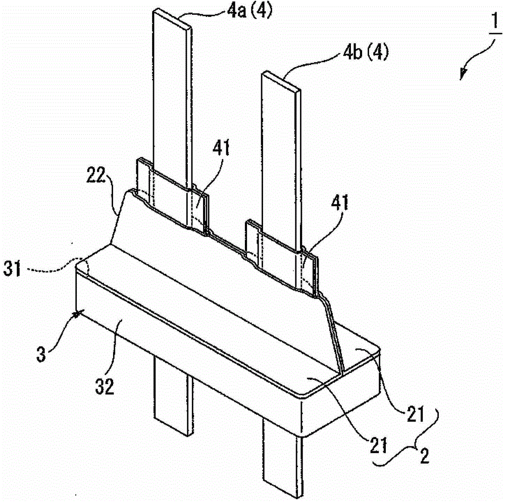 Sealing component and container for power storage device