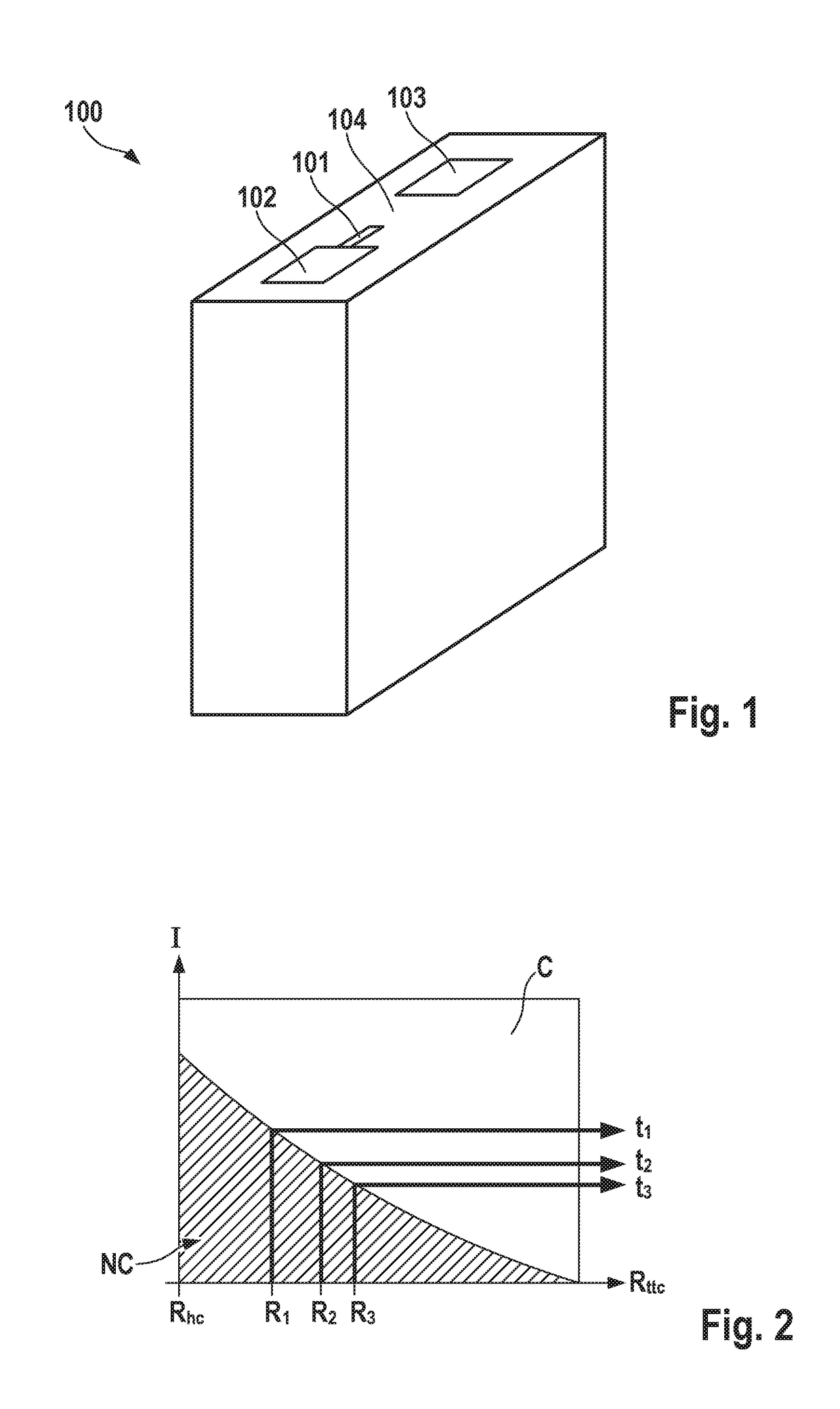 Method and device for the detection of corrosion within an at least partially electrically conductive housing of an electric energy storage unit and corresponding electric energy storage system