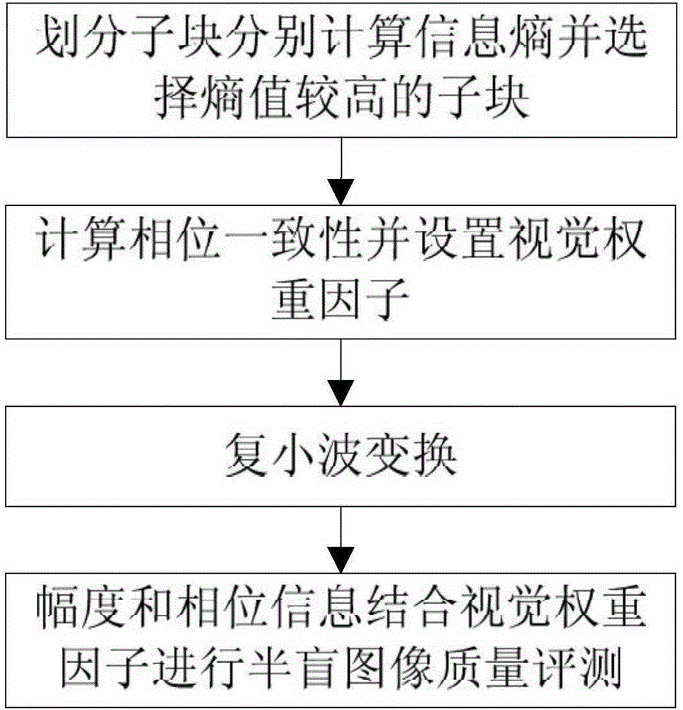 Entropy-based semi-blind image quality evaluation method and system in complex wavelet domain