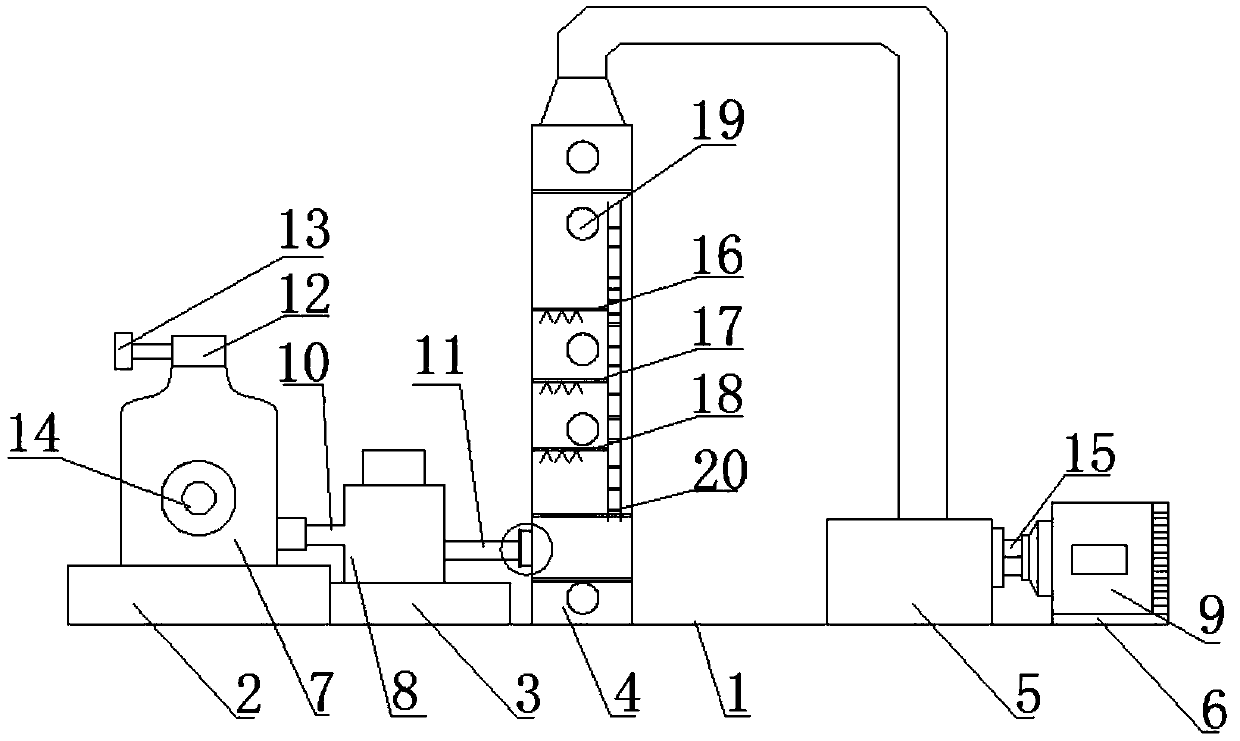 Extractive distillation tower