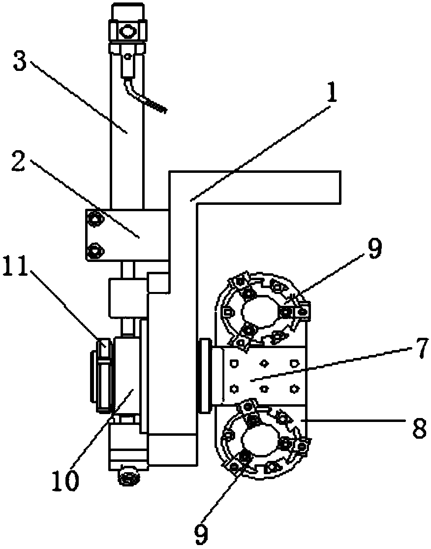 Gas claw overturning mechanism