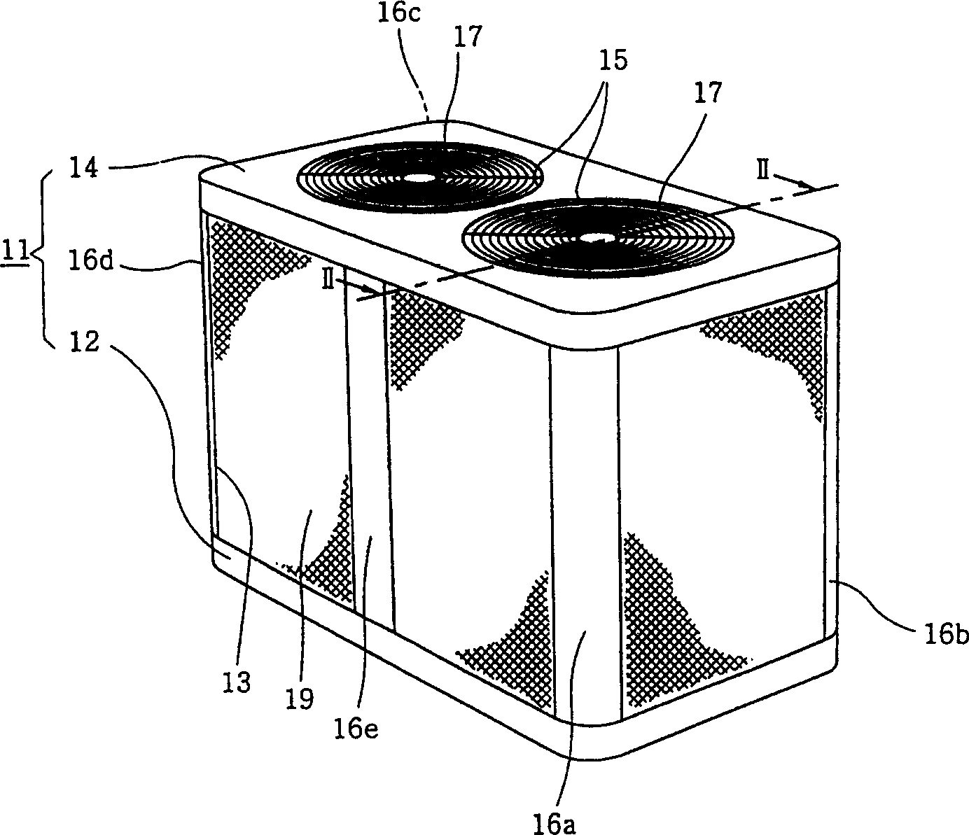 Air conditioner outdoor unit casing